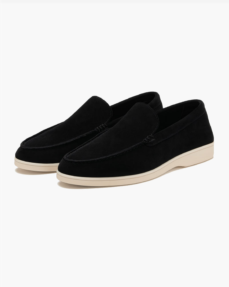 Mocassins Homme En Daim Noir Pier One - Taille 44 EU - Occasion Très Bon état - Confort Décontracté