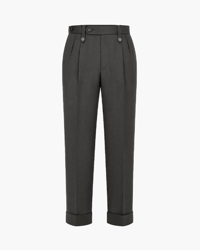 Men's gray pleated pants – Style Old Money