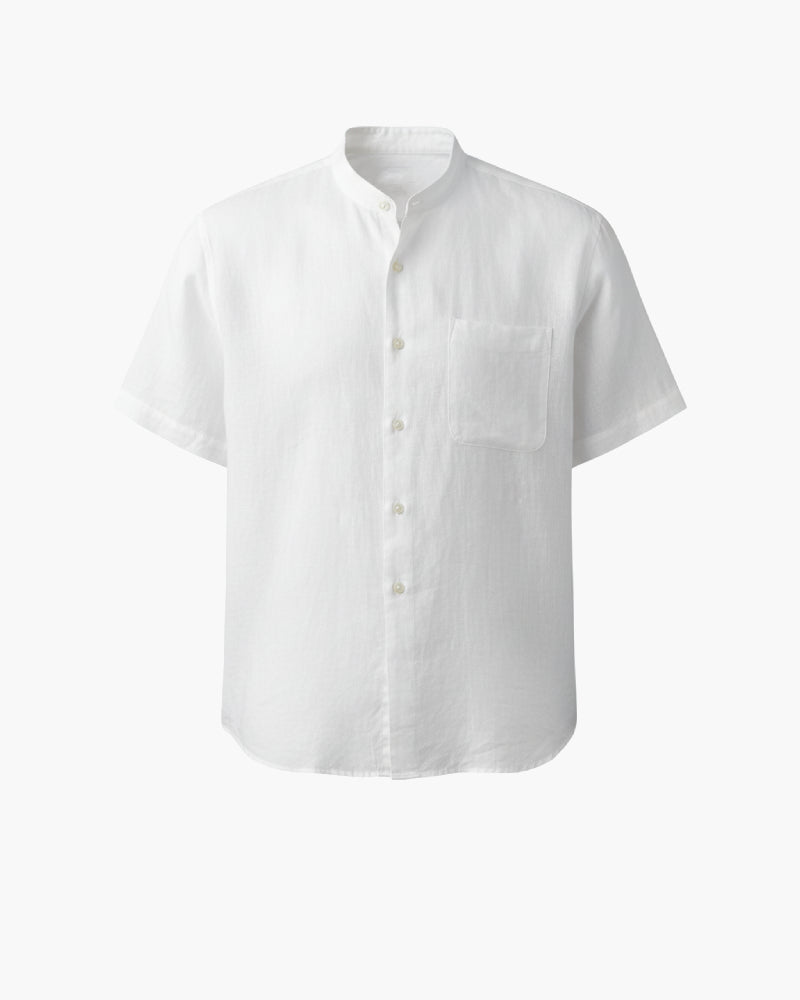 Luxury men's mandarin collar shirt – Style Old Money