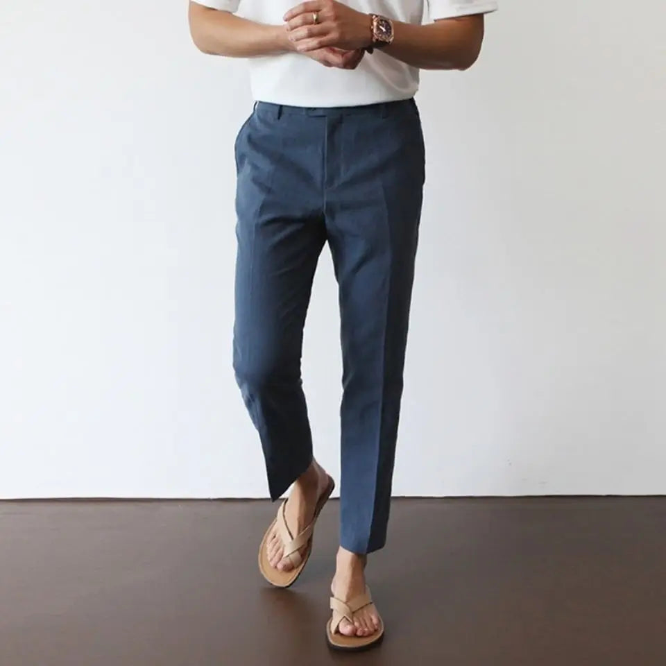 Men's wide linen pants Style Old Money Men's wide linen pants Style Old Money