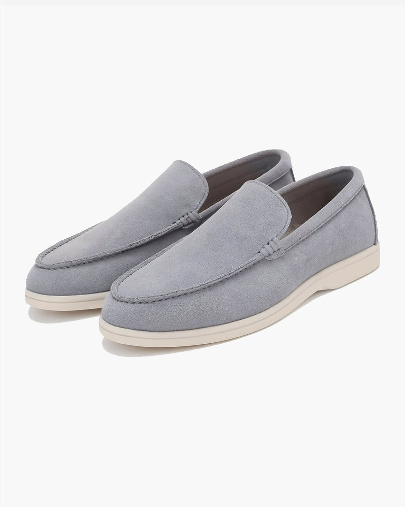 Mocassin homme daim gris