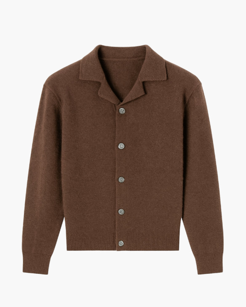 Cardigan col polo homme