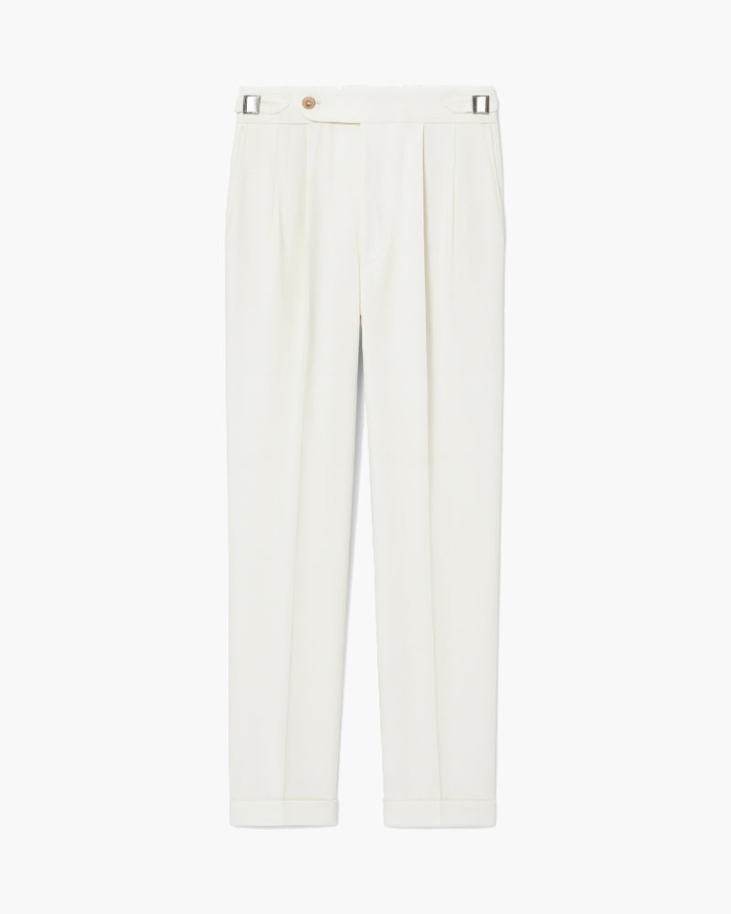 Pantalon pince blanc homme