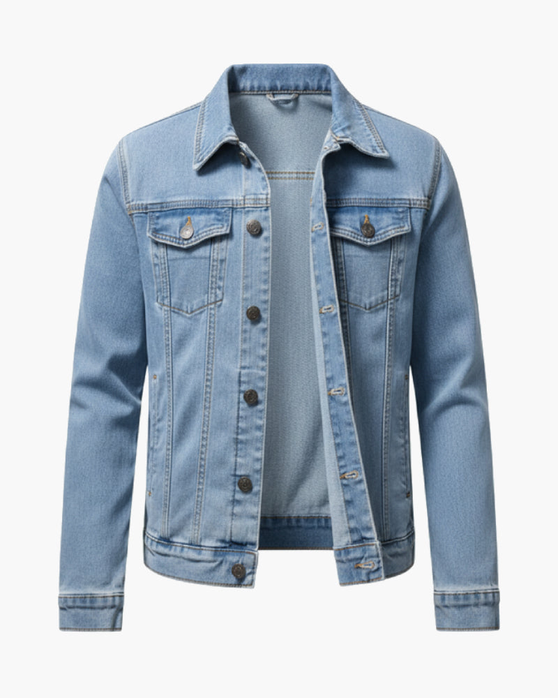 Veste Jean Homme Bleu Clair