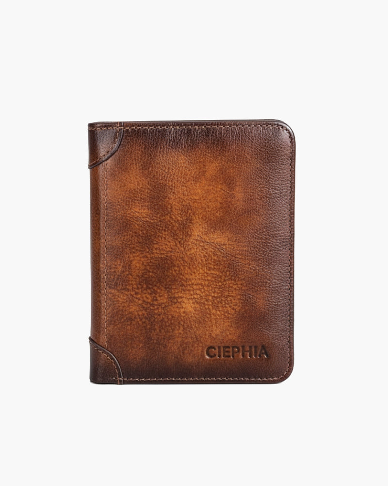Carnet portefeuille souvenir en cuir doré au fer XIXème Carnet portefeuille souvenir en cuir doré au fer XIXème