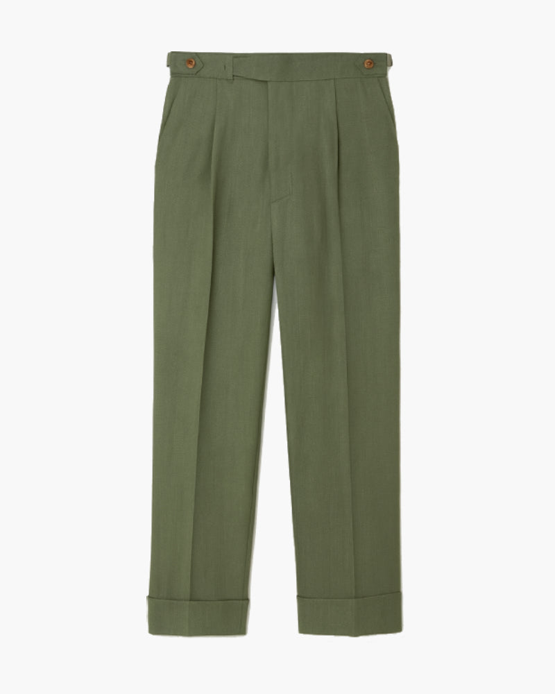Pantalon costume vert homme