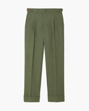 Pantalon costume vert homme