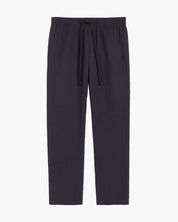 Pantalon lin homme bleu marine