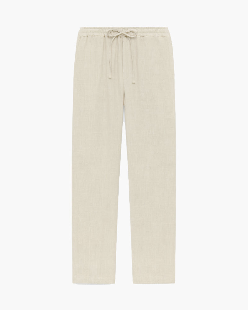 Pantalon lin beige homme
