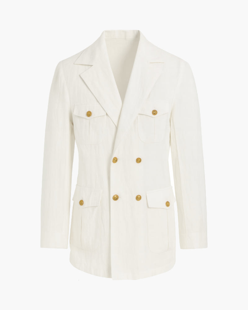 Veste saharienne blanc homme