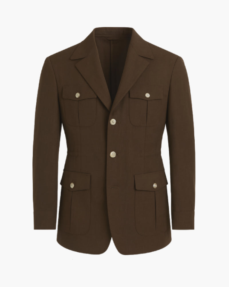 Veste saharienne marron homme