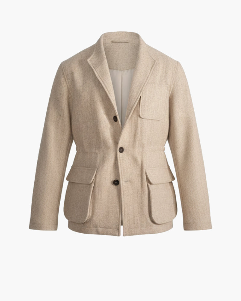 Veste saharienne beige homme