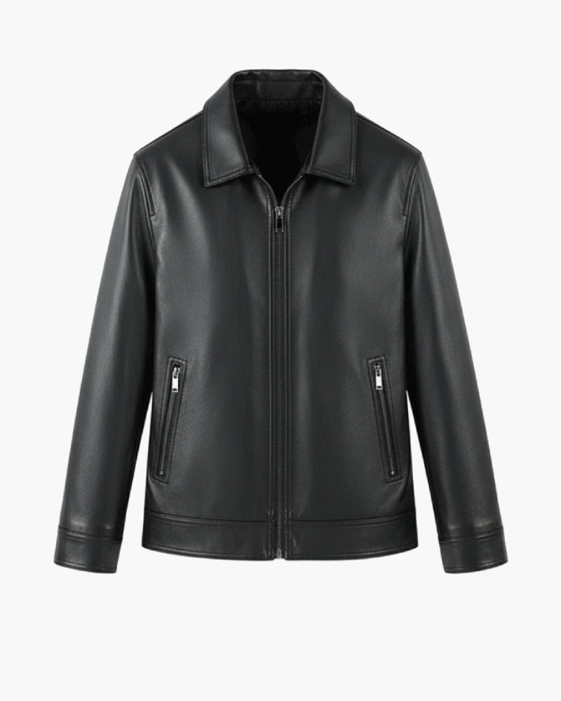 Veste en cuir classe homme