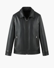 Veste en cuir classe homme