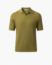 Green knit polo