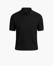 Black knit polo