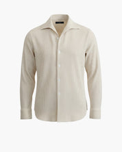 Chemise Rayée beige homme