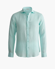 Chemise lin vert homme