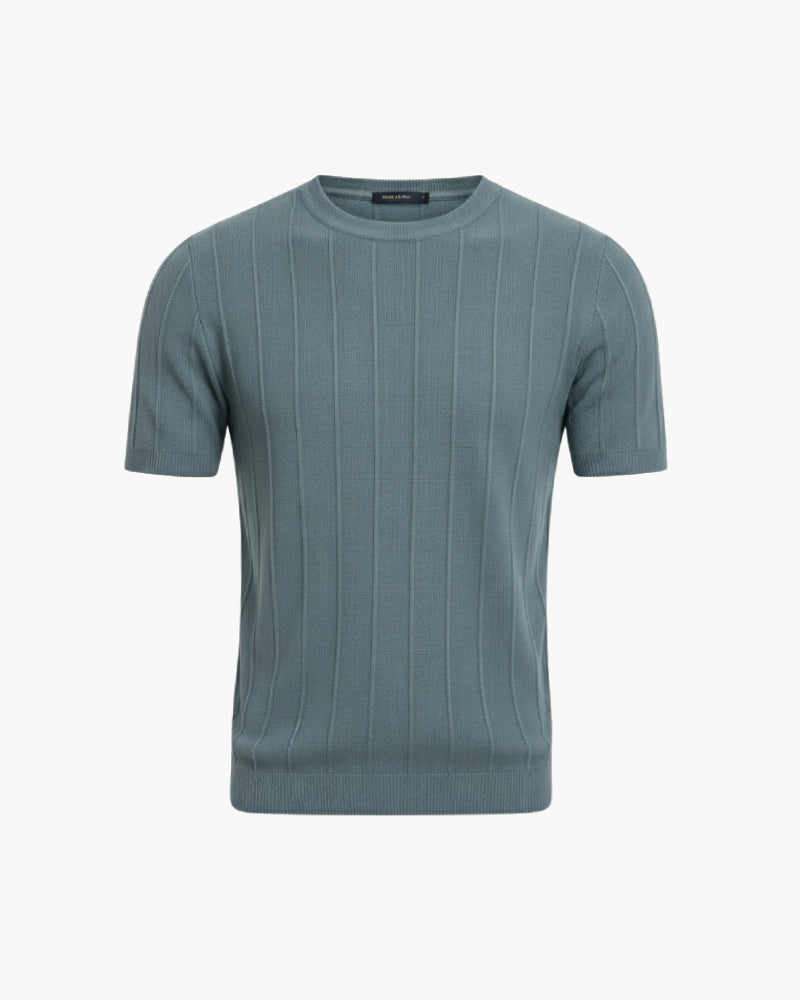 Blue ribbed t-shirt