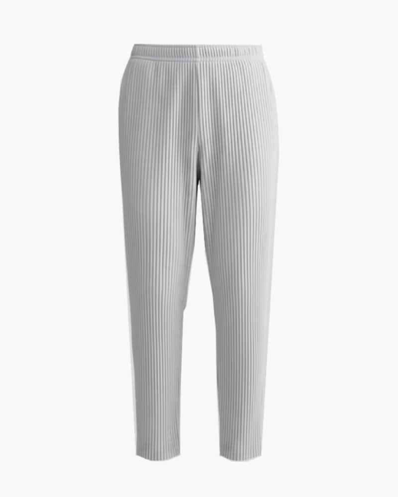 Pantalon plissé blanc homme