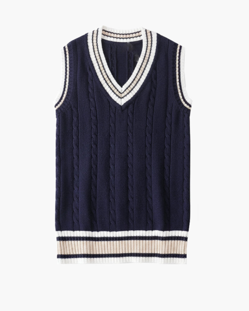 Pull cricket homme sans manche