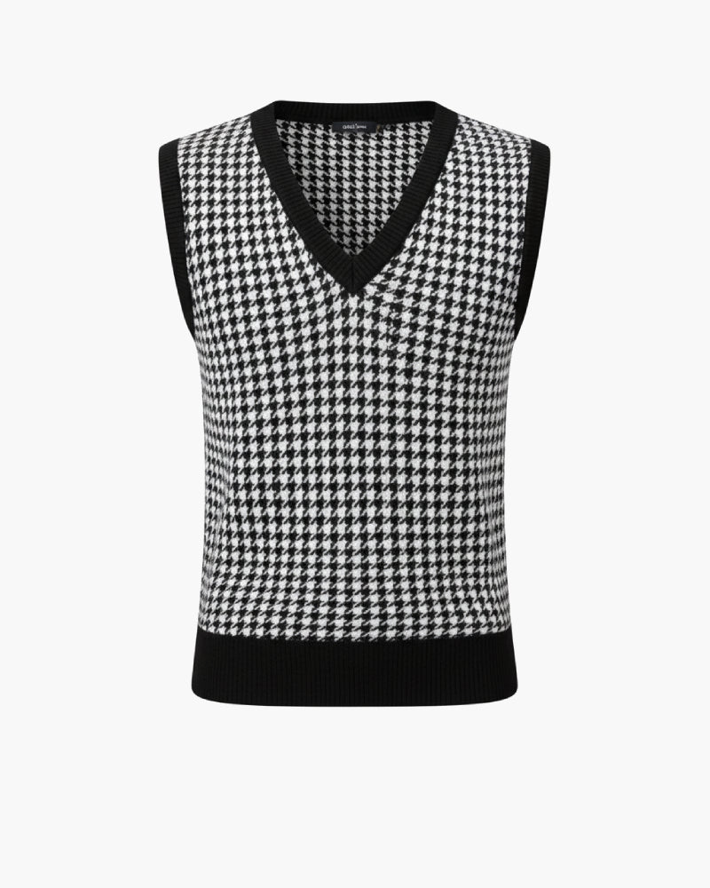 Pull jacquard homme sans manche