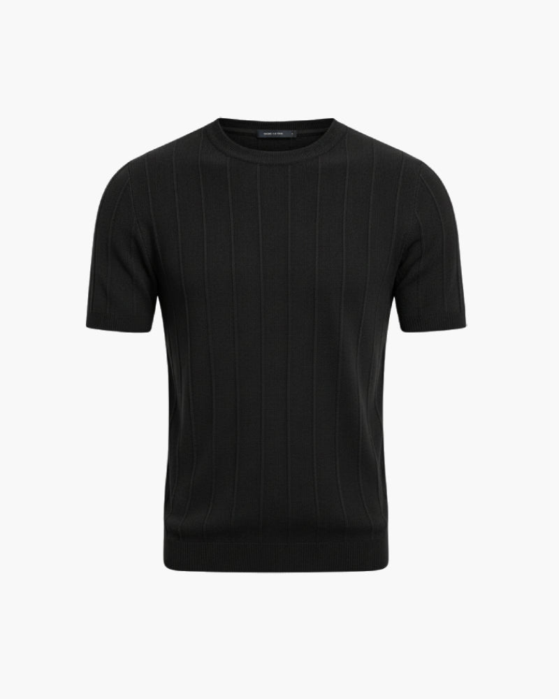 Black ribbed t-shirt