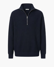 Pull col zippé homme noir