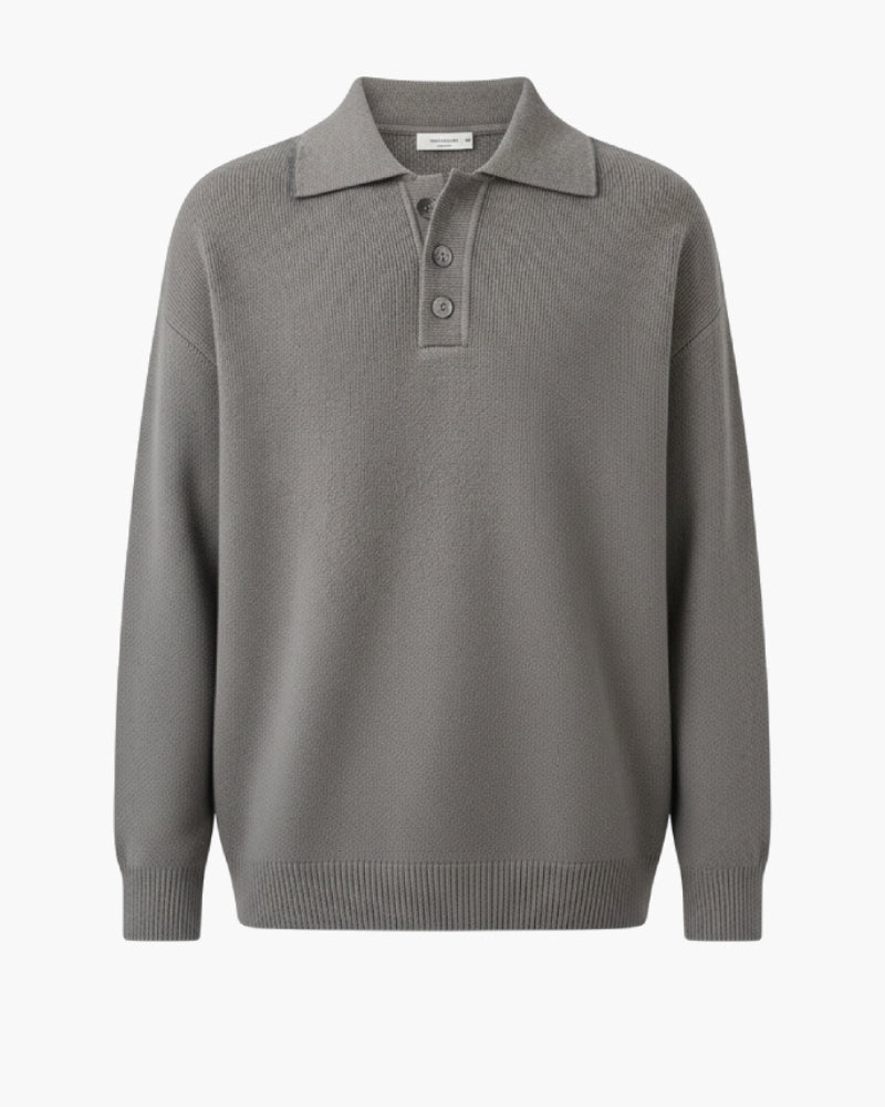 Pull col boutonné homme