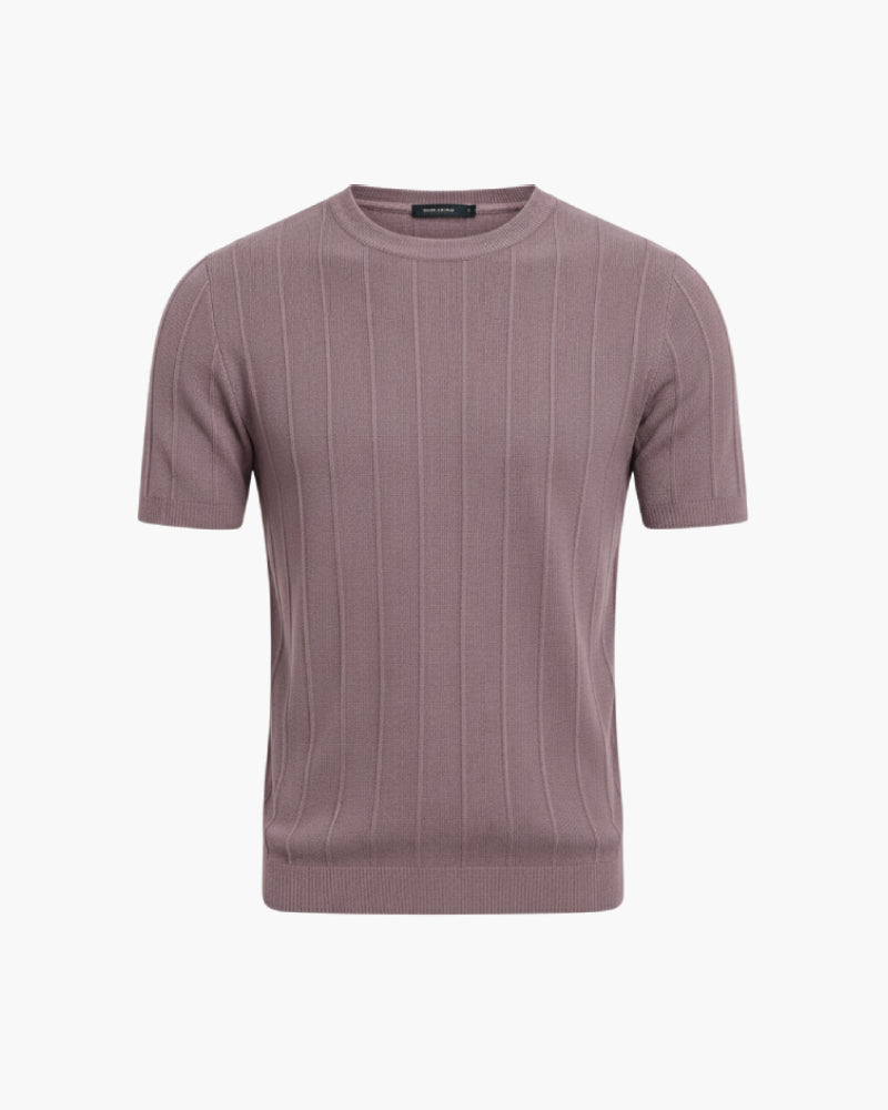 Gray ribbed t-shirt