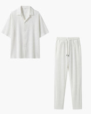 Ensemble plissé blanc homme