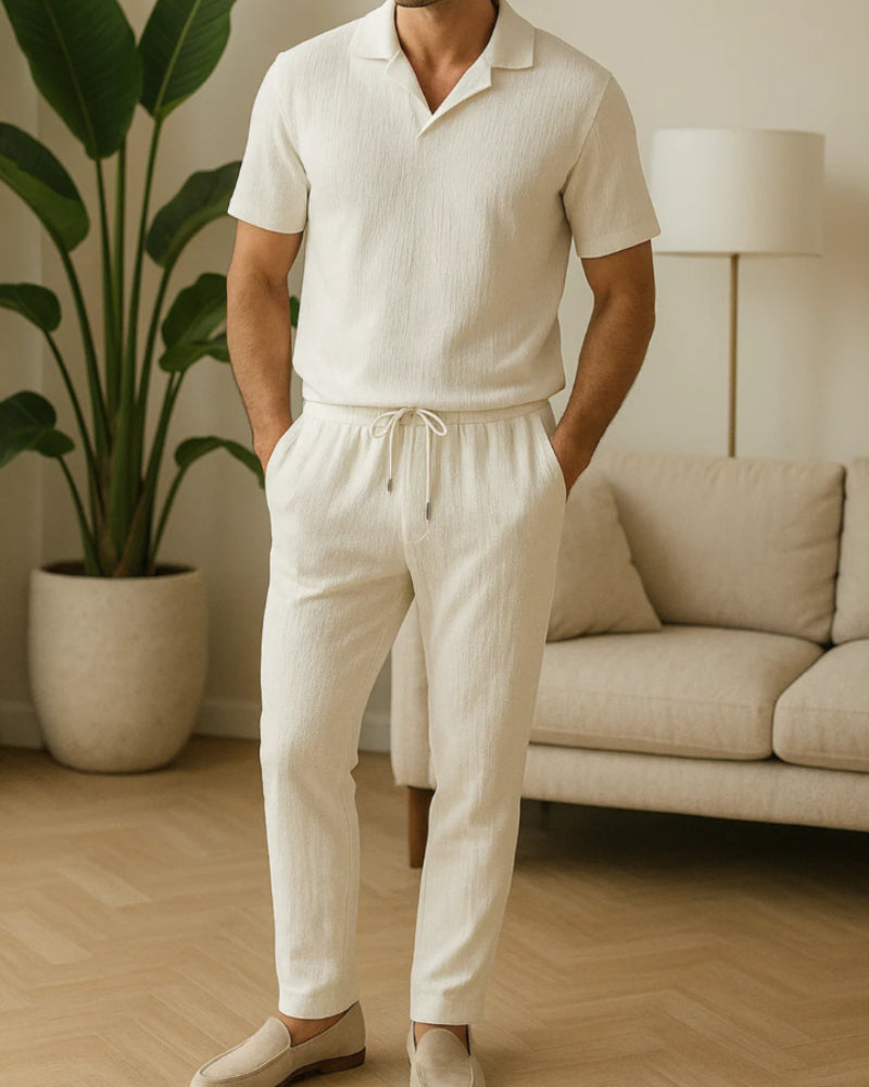 Ensemble Blanc Lin homme