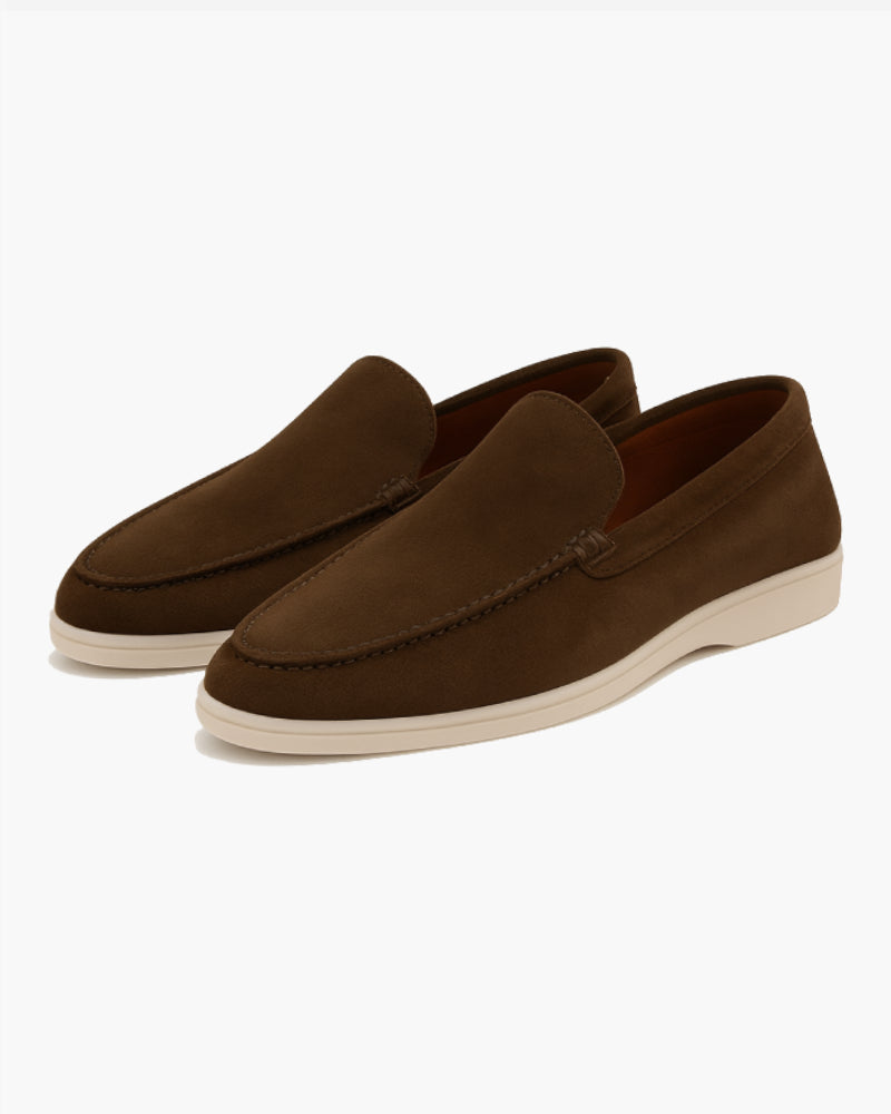 Mocassin homme daim marron