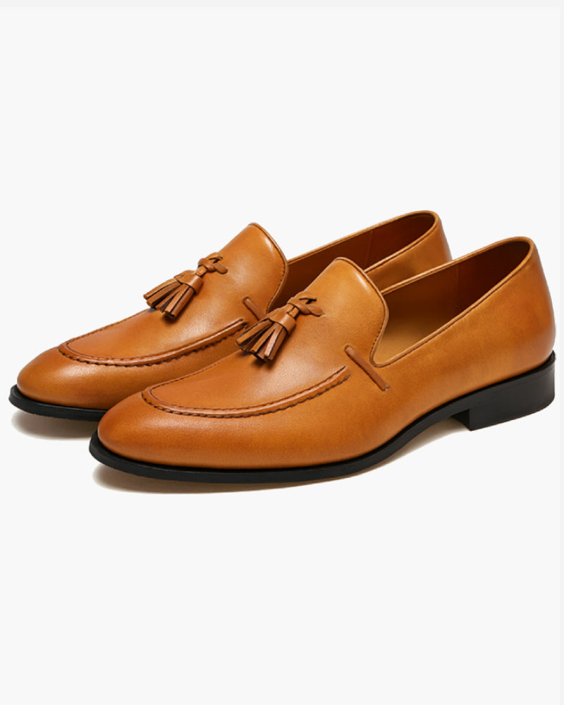 Mocassin a gland marron homme