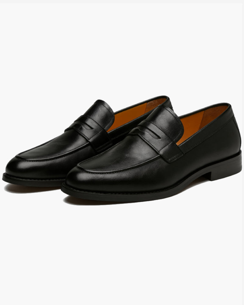 Mocassin cuir noir homme