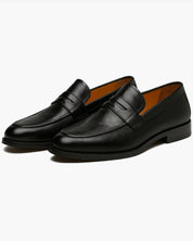 Mocassin cuir noir homme