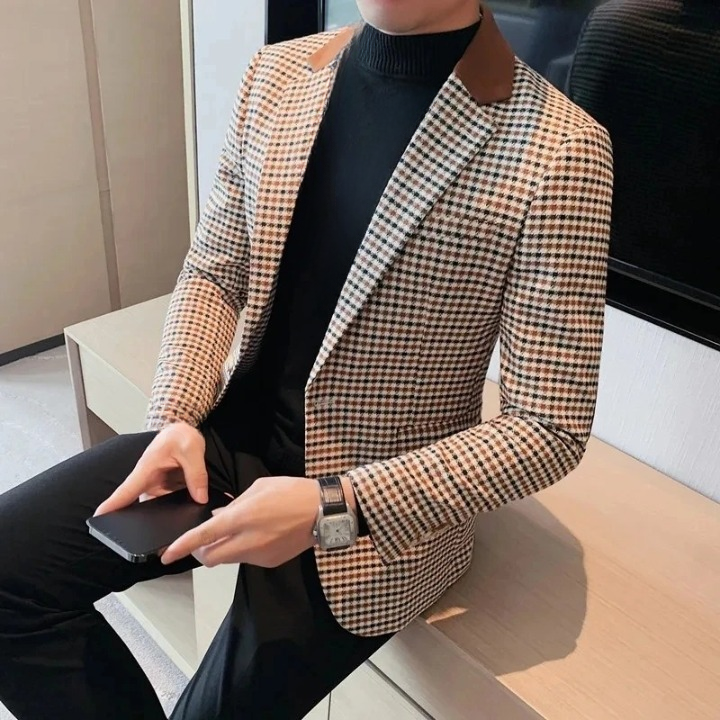 Blazer Casual Blazer Homme Ete Beige Blazer – Style Old Money