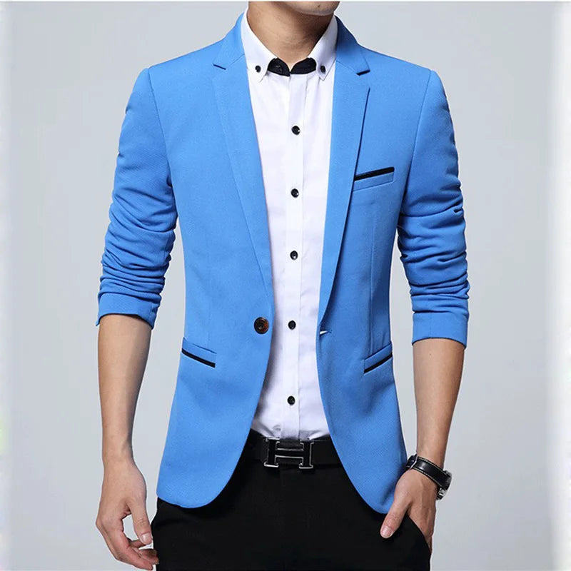 Blazer En Cuir Véritable Pour Homme - Marron Châtaigne, Taille Longue, Col Chemise - Neuf Avec étiquettes