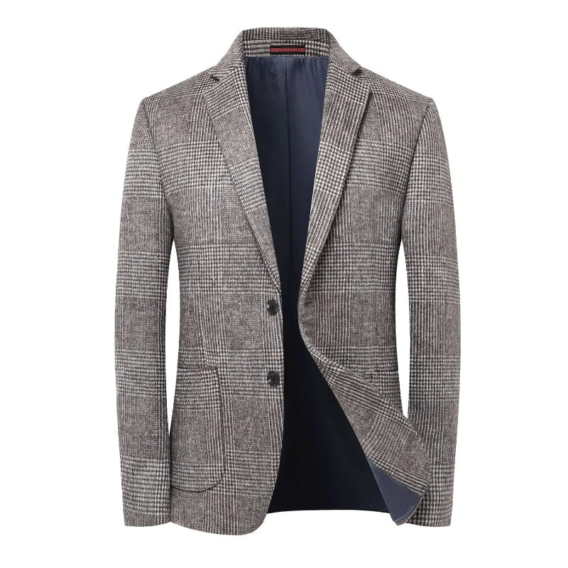 Veste Cintrée Évasée Verte en Tweed – Blazer Col Châle Sur Mesure Veste Cintrée Évasée Verte en Tweed – Blazer Col Châle Sur Mesure