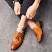 Mocassin a gland marron homme