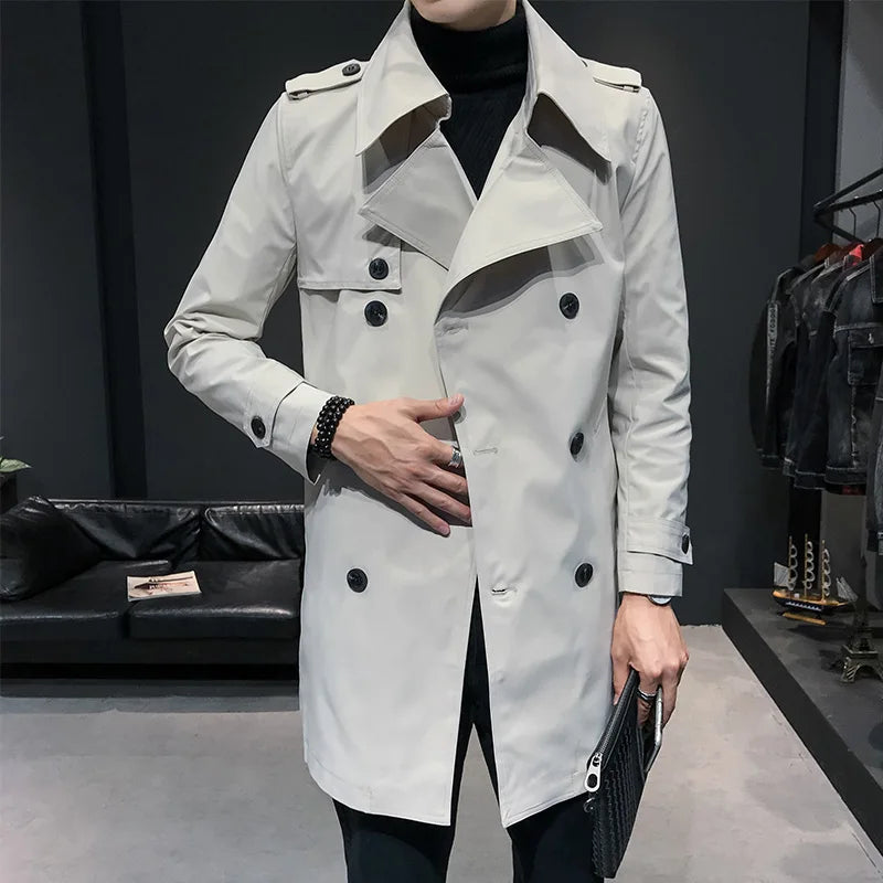 Trench coat blanc homme