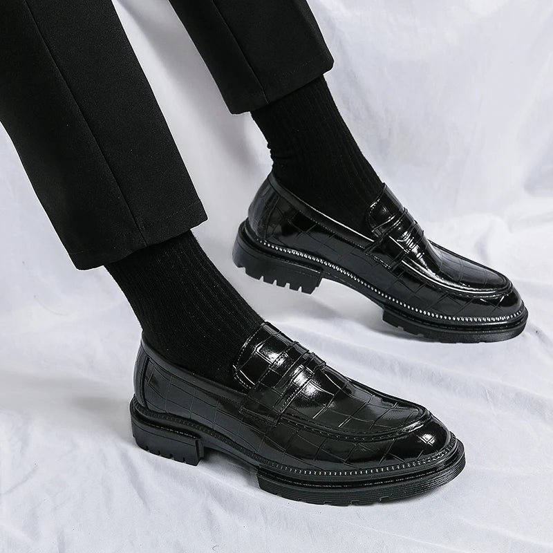Mocassins Homme Joseph Abboud En Cuir - Taille 11 US, Noir, Neuf Avec Boîte