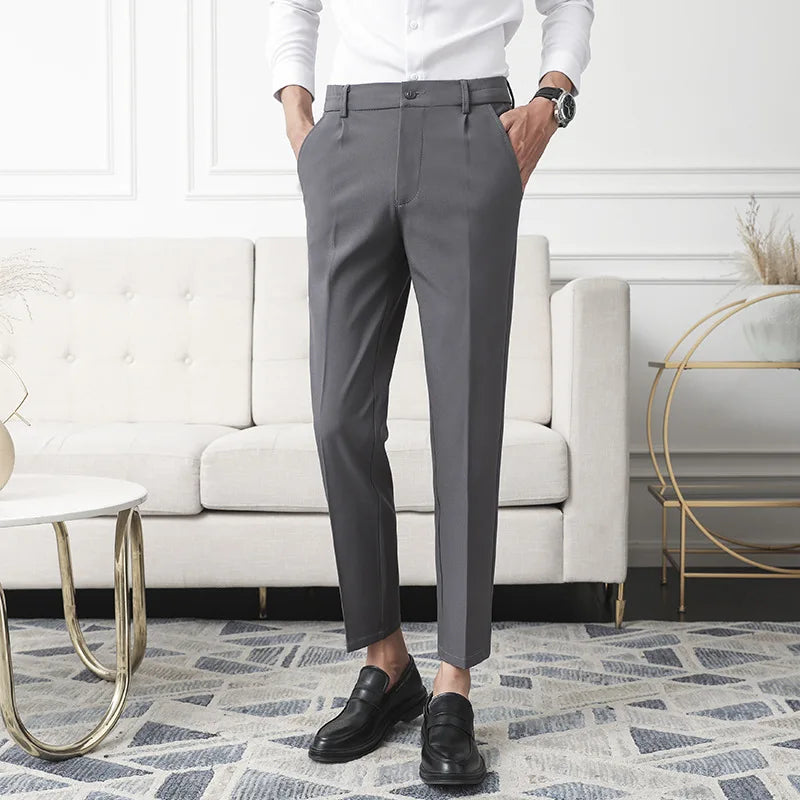 Pantalon De Costume Homme Taille 38 FR - Occasion Très Bon état, Coupe Droite, Multicolore