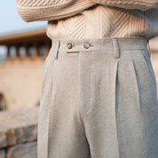 Pantalon en Laine Gris | Old Money