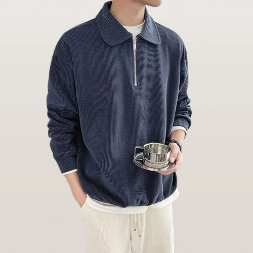 half zip with dress shirt Stylish Half Zipper Polo Shirt Outfits for Men and Women