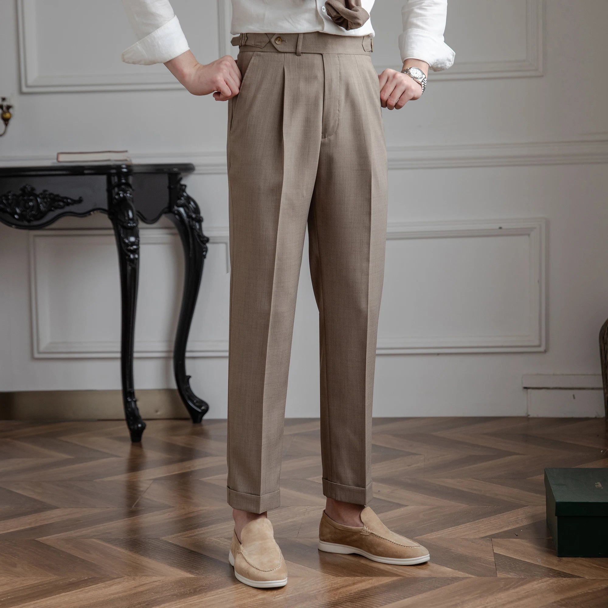 Men's khaki suit pants – Style Old Money