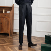 Pantalon pince noir homme