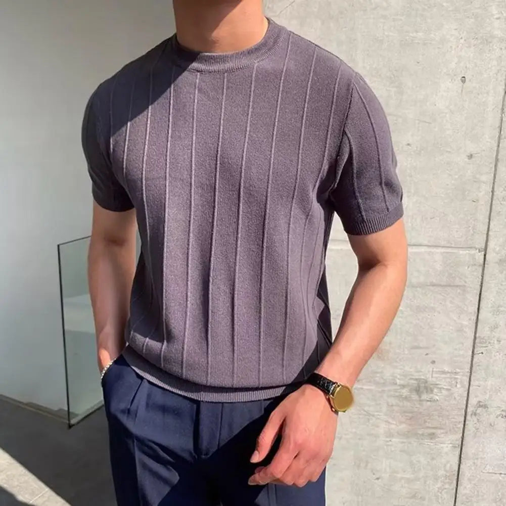 Gray ribbed t-shirt