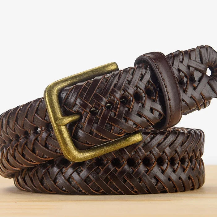 Ceinture tressée homme luxe