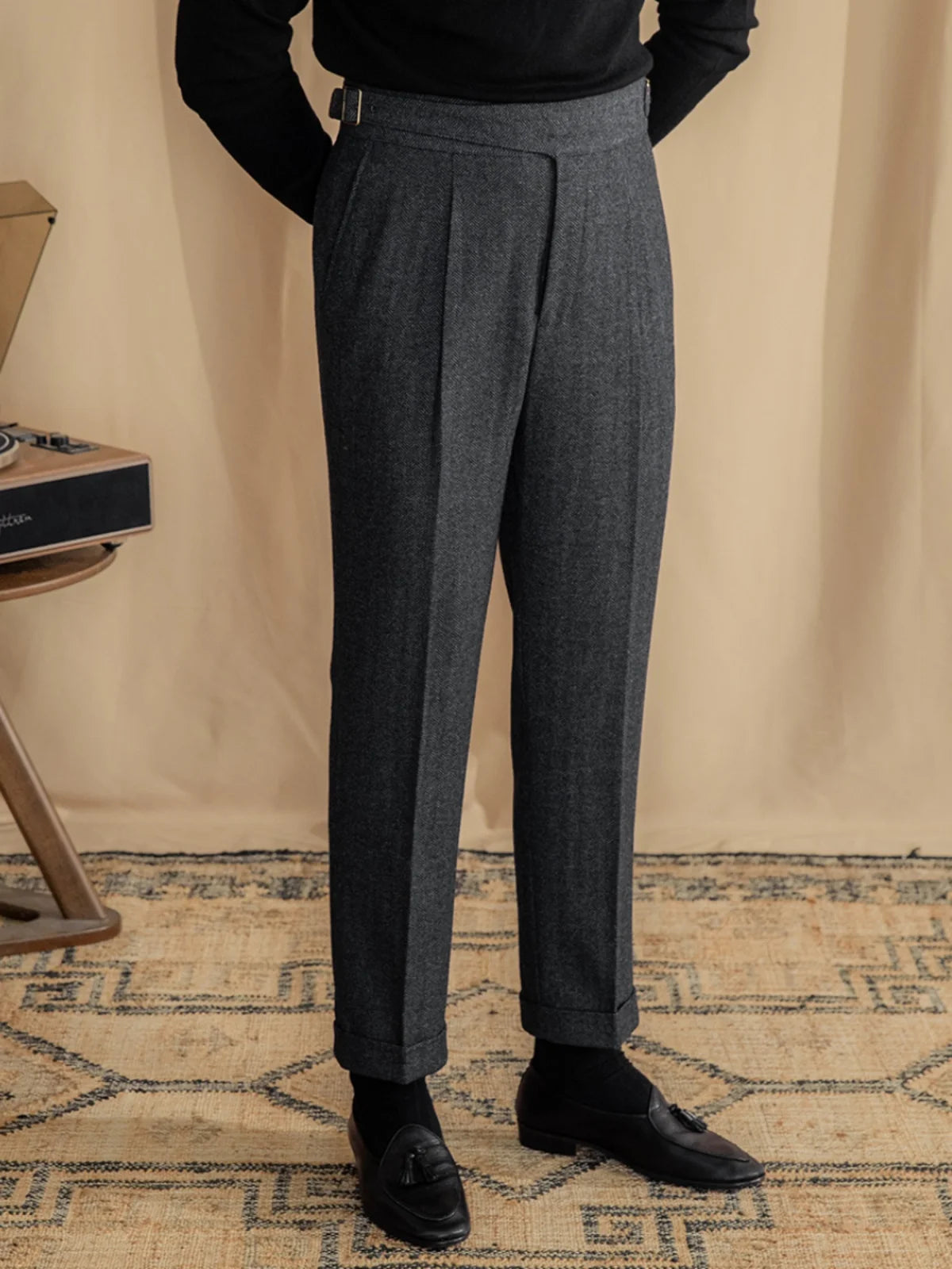 Pantalones plisados vintage para hombre – Style Old Money